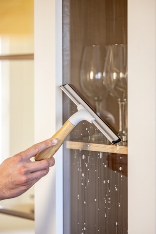 Raclette de douche en bambou - 25 x 4 x 16,5 cm