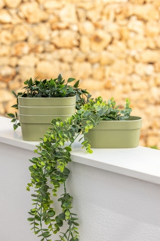 4 pots en farine de bambou - Vert