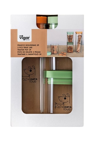 3 boites de conservation pour animaux - 20 x 10 x 30,5 cm