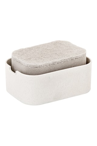 Plateau distributeur de savon et éponge