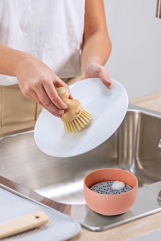 Distributeur de savon et brosse à vaisselle