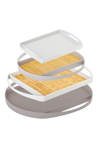 4 plateaux de service - 42 x 42 x 3 cm