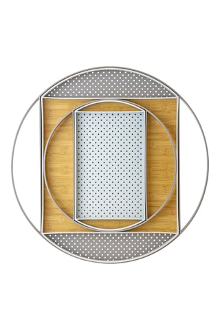 4 plateaux de service - 42 x 42 x 3 cm