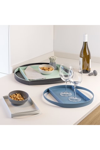 2 plateaux de service - 42 x 42 x 3 cm