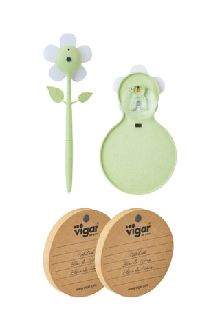 Ensemble d'accessoires de papeterie - Vert clair et marron clair