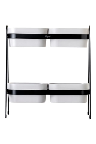 Jardinière 2 niveaux - 34,5 x 14,5 x 38 cm - Noir