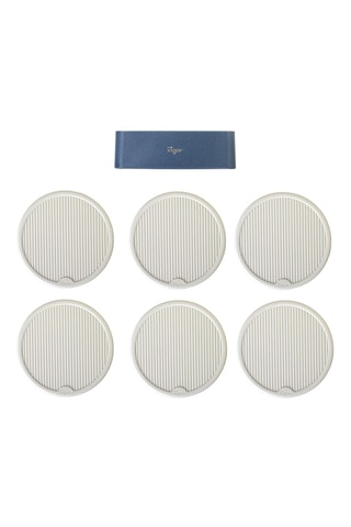 6 sous-verres en silicone - Bleu et gris