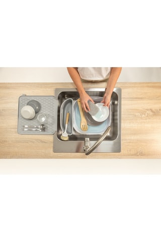 Egouttoir à vaisselle - Gris - 32,5 x 31,5 cm