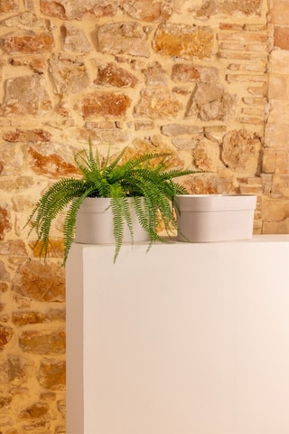 2 pots en farine de bambou - Gris clair