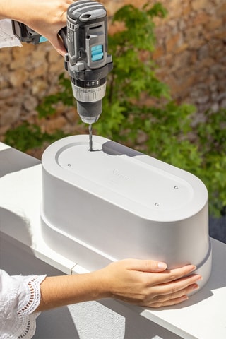 2 pots en farine de bambou - Gris clair