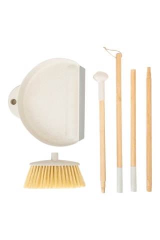 Balai et pelle modulables en bambou