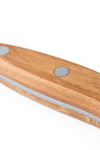 Couteau Santoku en acier inoxydable et bois - 18 cm