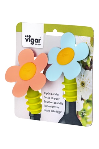 2 bouchons de bouteille en silicone - Vert