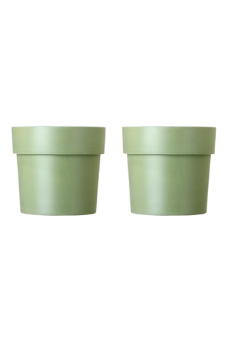 2 pots en farine de bambou - Vert