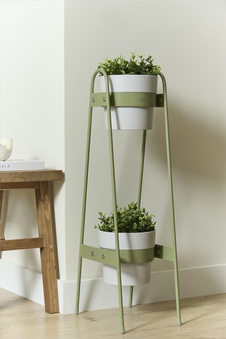 Jardinière 2 niveaux - 20 x 30 x 75 cm - Vert