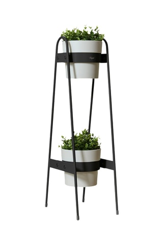 Jardinière 2 niveaux - 20 x 30 x 75 cm - Noir