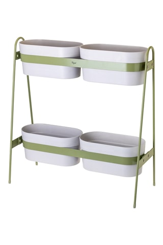 Jardinière 2 niveaux - 72 x 30 x 75 cm - Vert clair