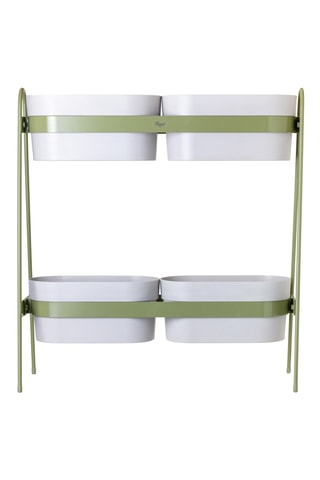 Jardinière 2 niveaux - 72 x 30 x 75 cm - Vert clair