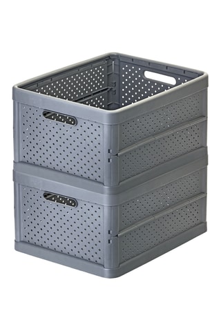 2 boîtes de rangement - 32 l - Noir