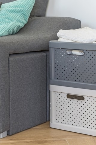 2 boîtes de rangement - 32 l - Noir