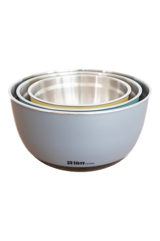 3 bols en acier inoxydable avec couvercles - 19/23/26 cm