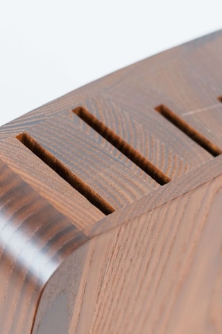 Bloc à couteaux en frêne - 22,5 x 7 x 23 cm