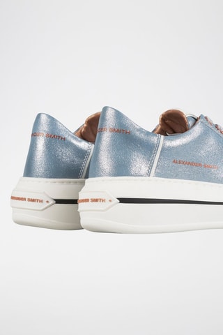 Baskets plateformes en cuir Lancaster - Bleu