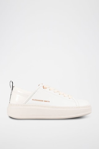 Baskets plateformes Wembley - Blanc et doré