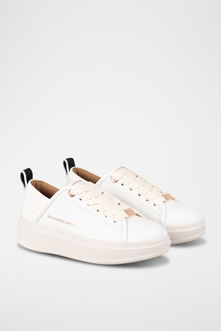 Baskets plateformes Wembley - Blanc et doré