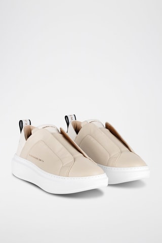 Slip-on en cuir Wembley - Blanc et rose