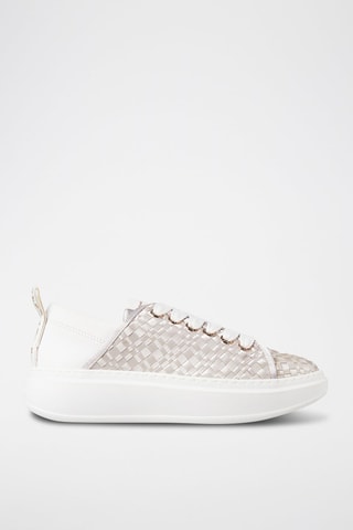 Baskets en cuir - Argenté