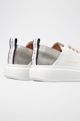 Baskets plateformes en cuir Wembley - Blanc