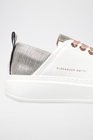 Baskets plateformes en cuir Wembley - Blanc