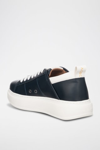 Baskets plateformes - Blanc et bleu