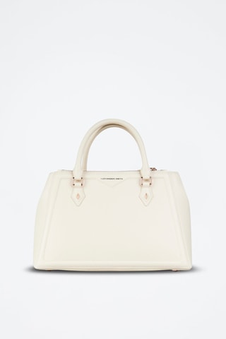 Sac à main en cuir - Blanc et doré