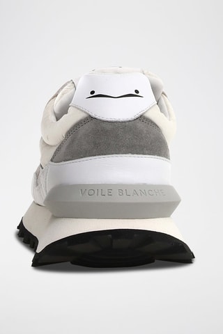 Baskets en nubuck - Blanc, noir et gris