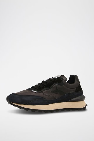 Baskets en cuir Qwark Hype - Blanc, noir et gris