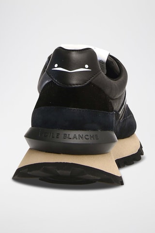 Baskets en cuir Qwark Hype - Blanc, noir et gris