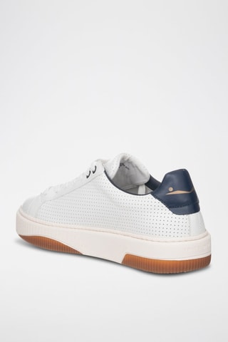 Baskets en cuir - Blanc et bleu