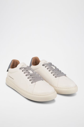 Baskets en cuir Soho - Blanc et gris