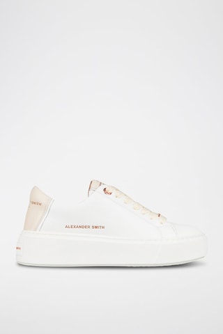 Baskets en cuir - Blanc et beige