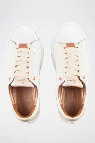 Baskets en cuir - Blanc et beige