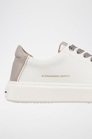 Baskets en cuir - Blanc et gris