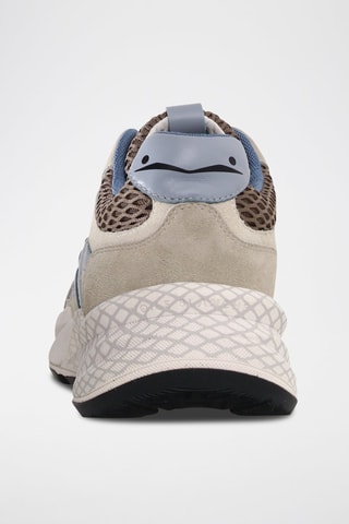 Baskets en nubuck - Beige, marron et gris