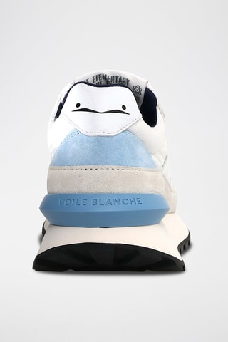 Baskets en cuir - Blanc et bleu