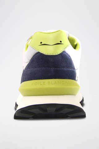 Baskets en nubuck - Blanc, vert et gris