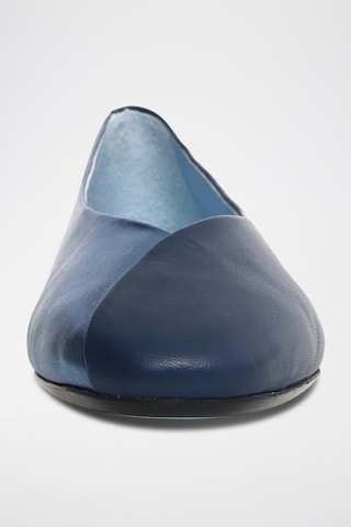 Ballerines en cuir - Bleu