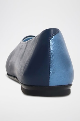 Ballerines en cuir - Bleu
