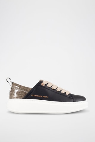 Baskets - Blanc, noir et marron