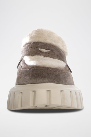 Mocassins en nubuck - Gris